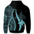 Papua New Guinea Custom Hoodie Turquoise Tentacle Tribal Pattern - Polynesian Pride