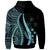 Kosrae Hoodie Turquoise Tentacle Tribal Pattern - Polynesian Pride