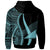 Tokelau Custom Zip up Hoodie Turquoise Tentacle Tribal Pattern - Polynesian Pride