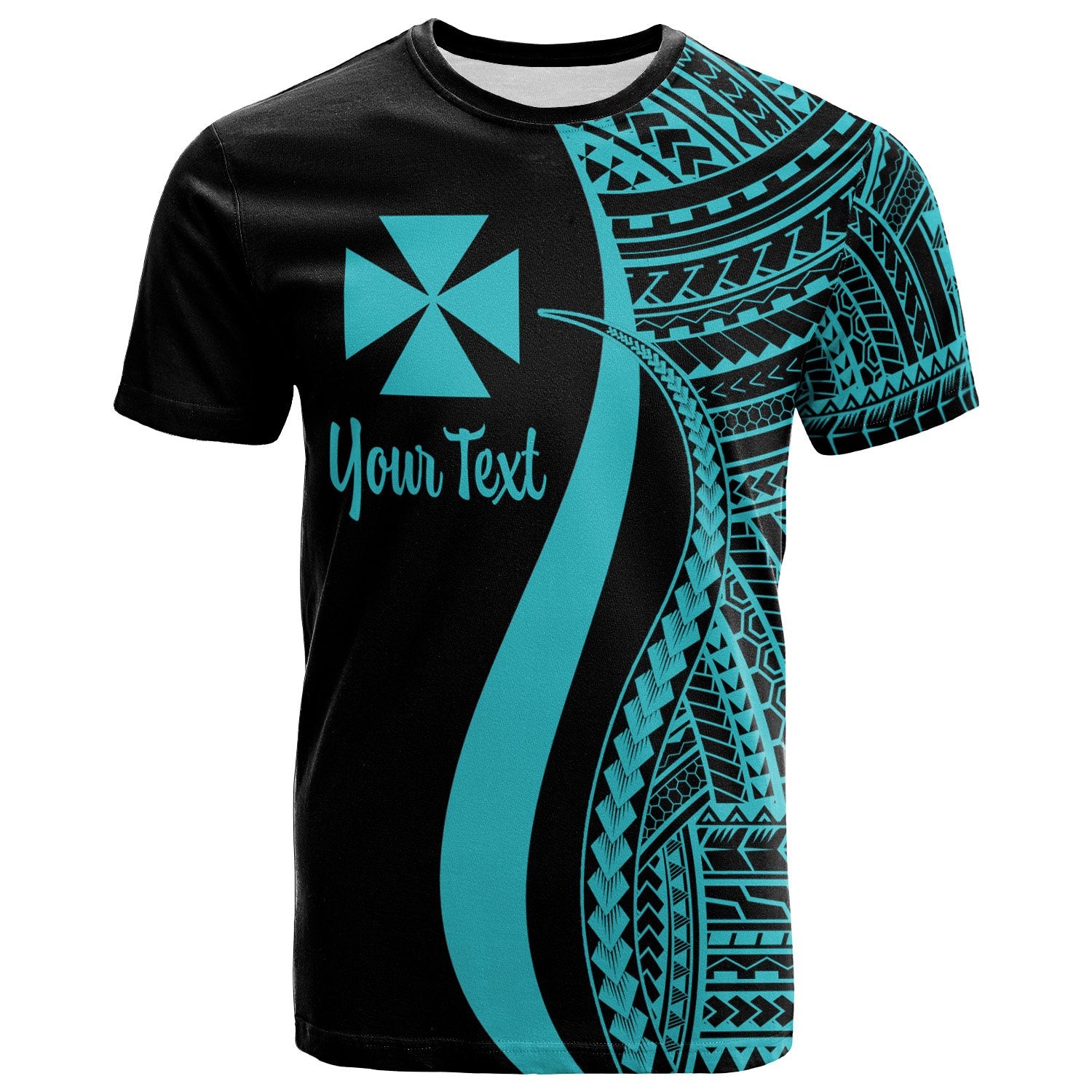 Wallis and Futuna Custom T Shirt Turquoise Micronesian Tentacle Tribal Pattern Unisex Turquoise - Polynesian Pride