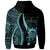 Tuvalu Zip up Hoodie Turquoise Tentacle Tribal Pattern - Polynesian Pride