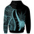 Nauru Custom Hoodie Turquoise Tentacle Tribal Pattern - Polynesian Pride