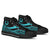 Pohnpei High Top Shoes Turquoise - Polynesian Tentacle Tribal Pattern - Polynesian Pride