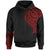 Cook Islands Hoodie Cook Islands Tatau Red Patterns With Coat ofrms Unisex Black - Polynesian Pride