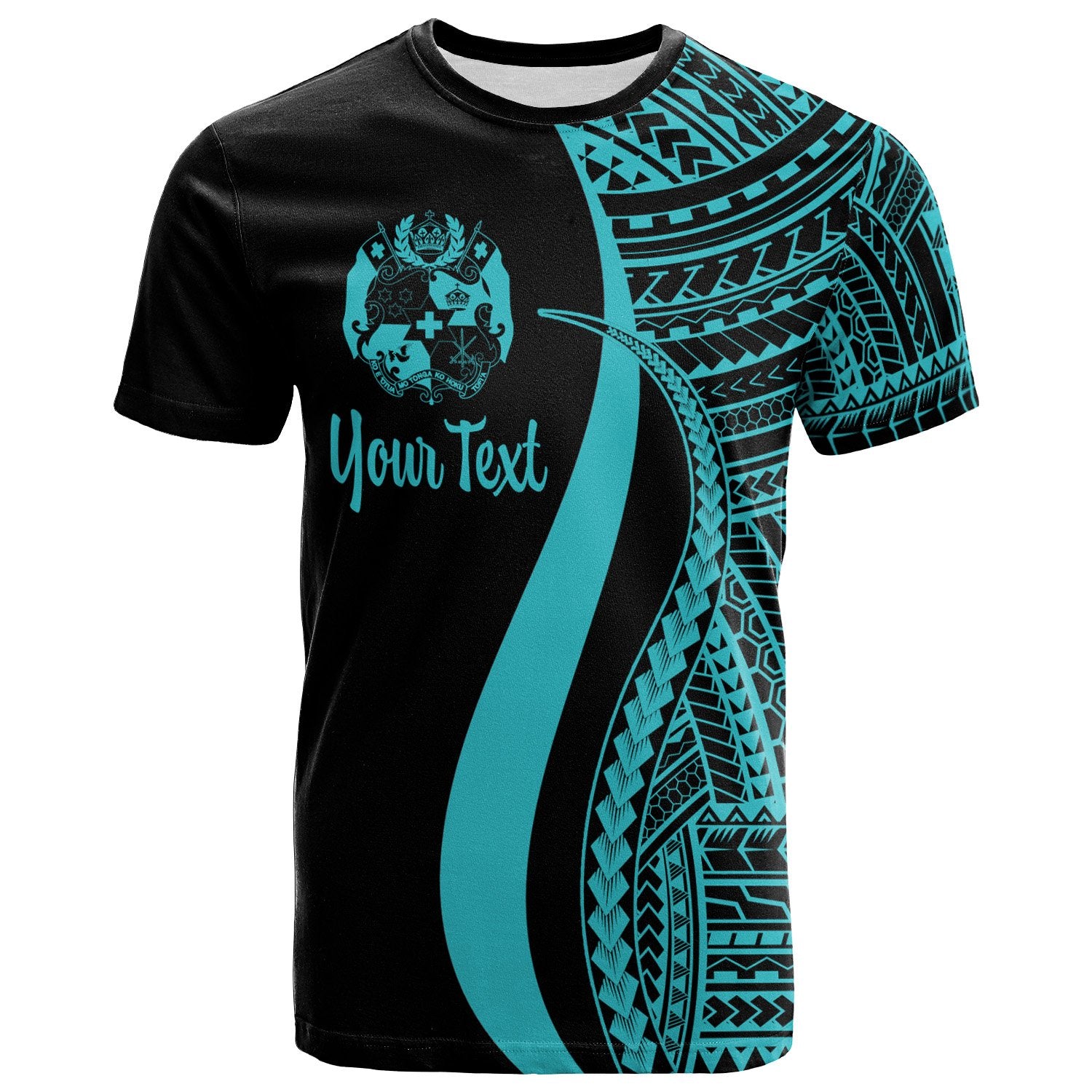 Tonga Custom T Shirt Turquoise Micronesian Tentacle Tribal Pattern Unisex Turquoise - Polynesian Pride