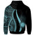 Marshall Islands Custom Zip up Hoodie Turquoise Tentacle Tribal Pattern - Polynesian Pride