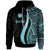 Nauru Hoodie Turquoise Tentacle Tribal Pattern - Polynesian Pride