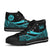 Tahiti High Top Shoes Turquoise - Polynesian Tentacle Tribal Pattern - Polynesian Pride