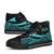 Tokelau High Top Shoes Turquoise - Polynesian Tentacle Tribal Pattern - Polynesian Pride