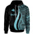 Papua New Guinea Custom Hoodie Turquoise Tentacle Tribal Pattern Unisex Turquoise - Polynesian Pride