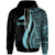 Tokelau Custom Zip up Hoodie Turquoise Tentacle Tribal Pattern Unisex Turquoise - Polynesian Pride