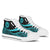 Tahiti High Top Shoes Turquoise - Polynesian Tentacle Tribal Pattern Unisex White - Polynesian Pride