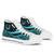 Pohnpei High Top Shoes Turquoise - Polynesian Tentacle Tribal Pattern Unisex White - Polynesian Pride