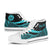 Tahiti Custom Personalised High Top Shoes Turquoise - Polynesian Tentacle Tribal Pattern - Polynesian Pride