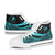 Yap High Top Shoes Turquoise - Polynesian Tentacle Tribal Pattern - Polynesian Pride