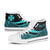 Wallis And Futuna Custom Personalised High Top Shoes Turquoise - Polynesian Tentacle Tribal Pattern - Polynesian Pride