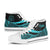 Palau High Top Shoes Turquoise - Polynesian Tentacle Tribal Pattern Crest - Polynesian Pride