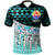 Tahiti Polo Shirt Coconut Leaves Weave Pattern Blue Unisex Blue - Polynesian Pride