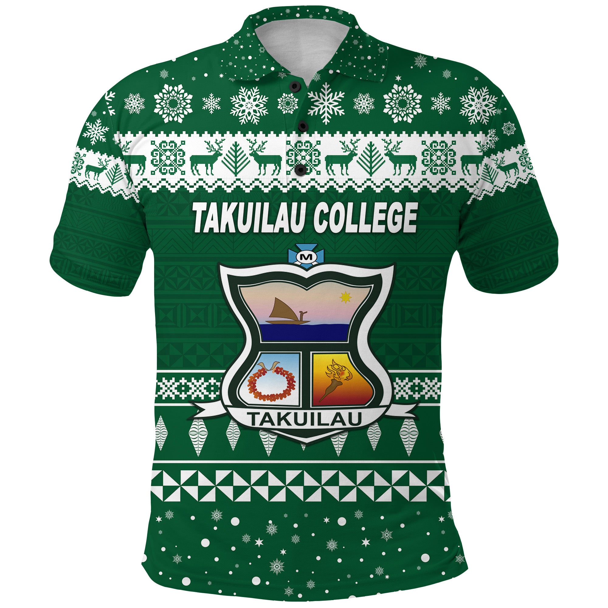 Custom Takuilau College Christmas Polo Shirt Simple Style LT8 - Polynesian Pride