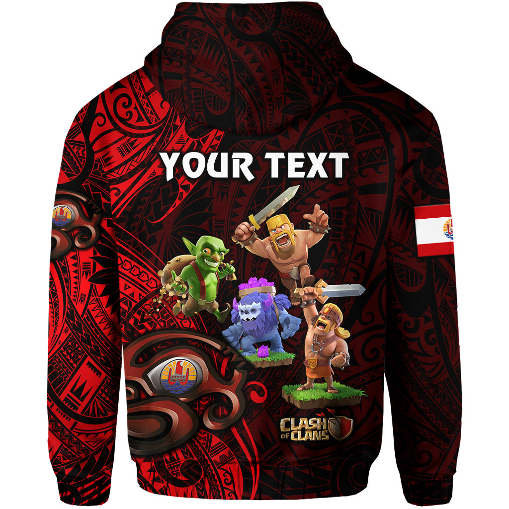 Custom Tahiti Eimeo Teahamai PC Zip Hoodie Team Varua Ino Black LT8 - Polynesian Pride