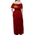 Tonga High School Hibiscus Off Shoulder Long Dress THS Old Girls LT7 - Polynesian Pride