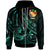 Tonga Zip Hoodie The Flow of The Ocean Unisex Green - Polynesian Pride