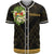 Tonga Baseball Shirt - Polynesian Gold Patterns Collection Unisex Black - Polynesian Pride