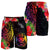 Tonga Men's Shorts - Tropical Hippie Style Black - Polynesian Pride