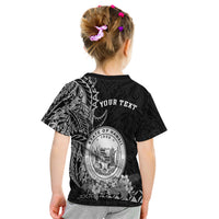 (Custom Personalised) Hawaiian Polynesian T Shirt Kid White Seal Of Hawaii LT13 - Polynesian Pride