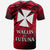 Custom Alo Chiefdom Wallis et Futuna T Shirt Polynesian Pattern and Flag LT13 - Polynesian Pride