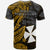 Wallis and Futuna T Shirt Enjoy Polynesian Flowers Version Gold LT13 - Polynesian Pride