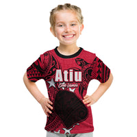 (Custom Personalised)Cook Islands T Shirt Kid Atiu LT6 Youth XL Size14 - Polynesian Pride