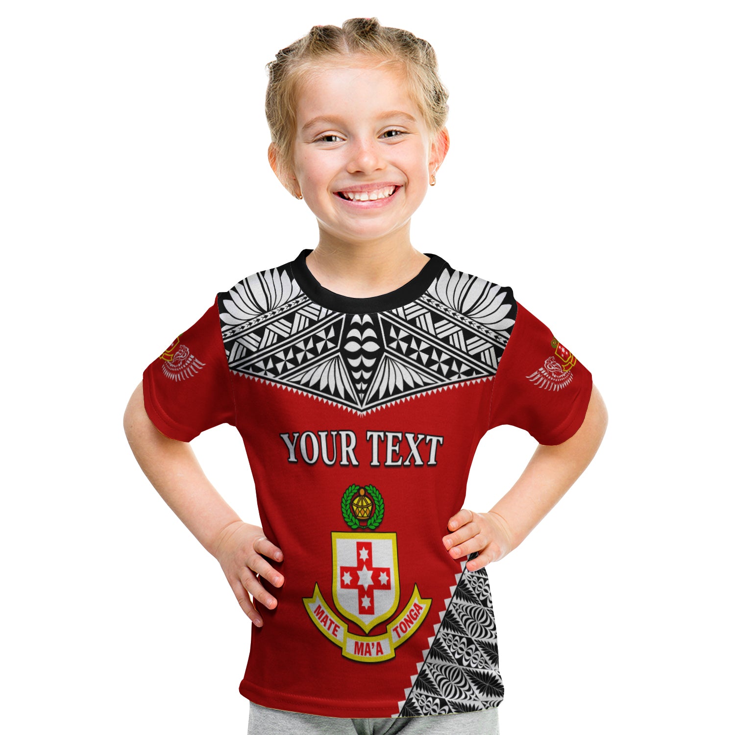 (Custom Personalised) Kolisi Tonga T Shirt Kid College 'Atele Mate Ma'A Tonga LT13 Youth XL Size14 - Polynesian Pride