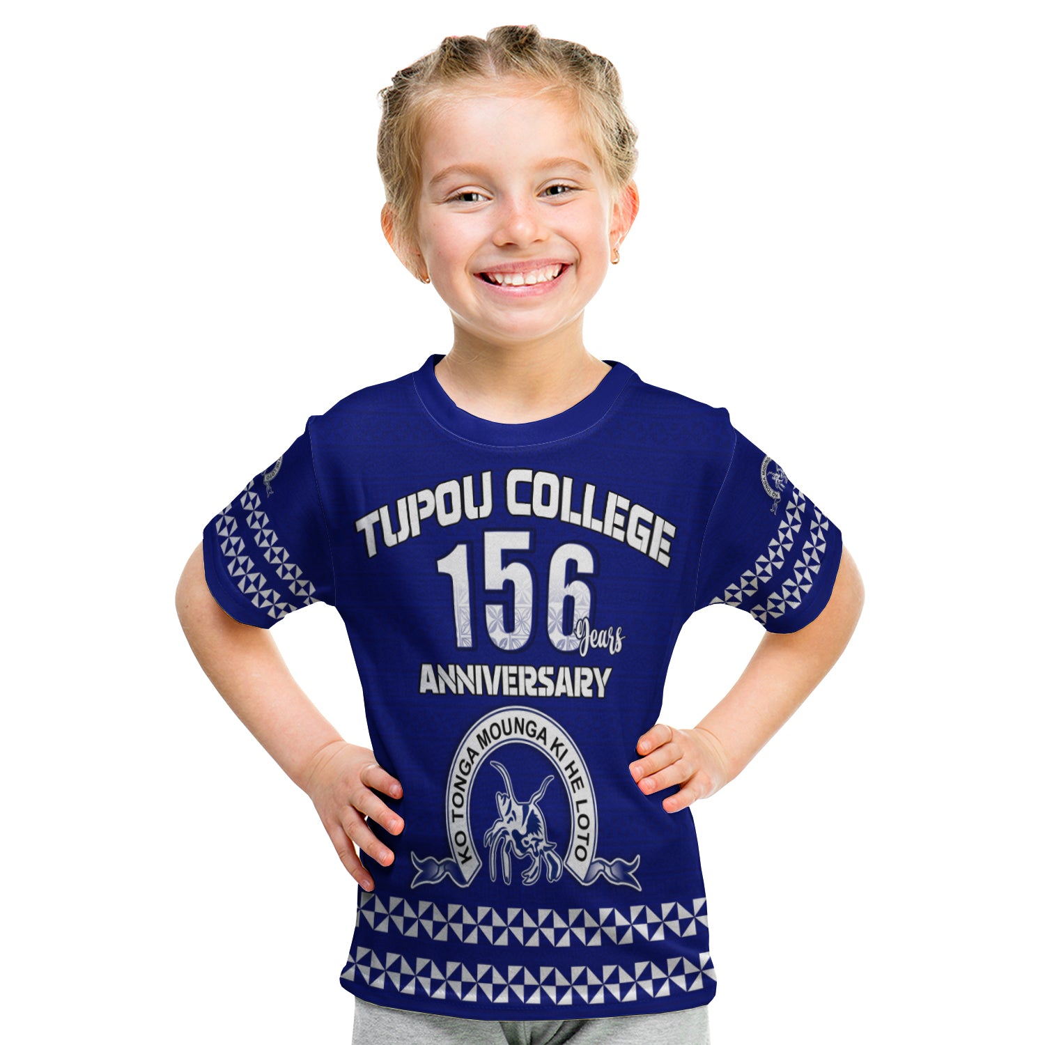 Tonga Tupou College Toloa T Shirt KID 156 Years Anniversary Tongan Ngatu LT13 - Polynesian Pride