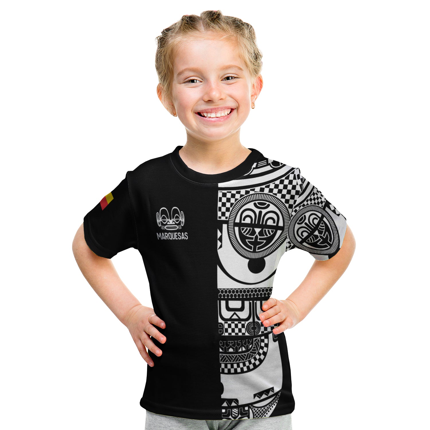 Marquesas Islands Tiki T Shirt Kid Marquesan Tattoo LT13 Youth XL Size14 - Polynesian Pride