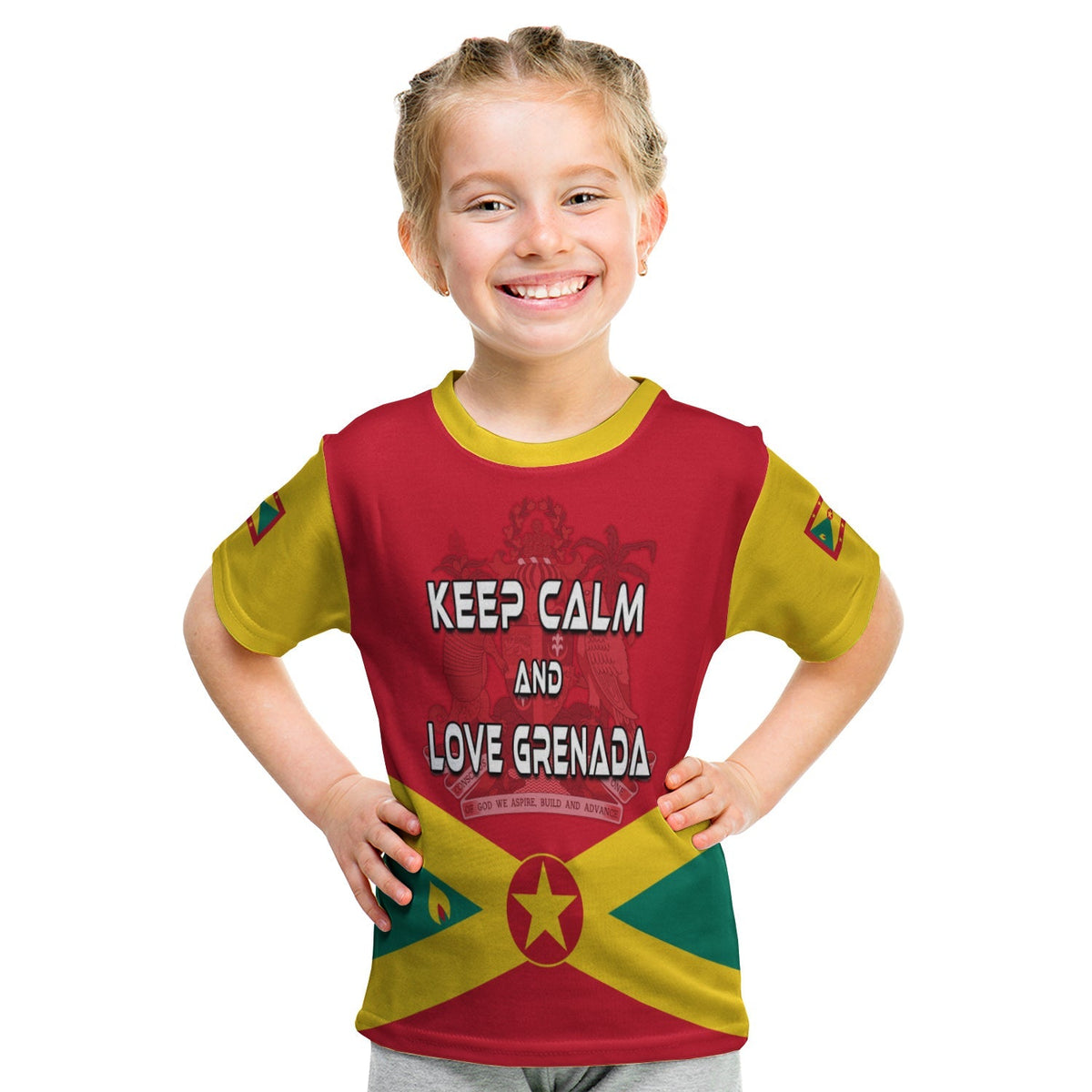 Grenada T shirt KID Keep Calm and Love Grenada LT13 Youth XL Size14 - Polynesian Pride