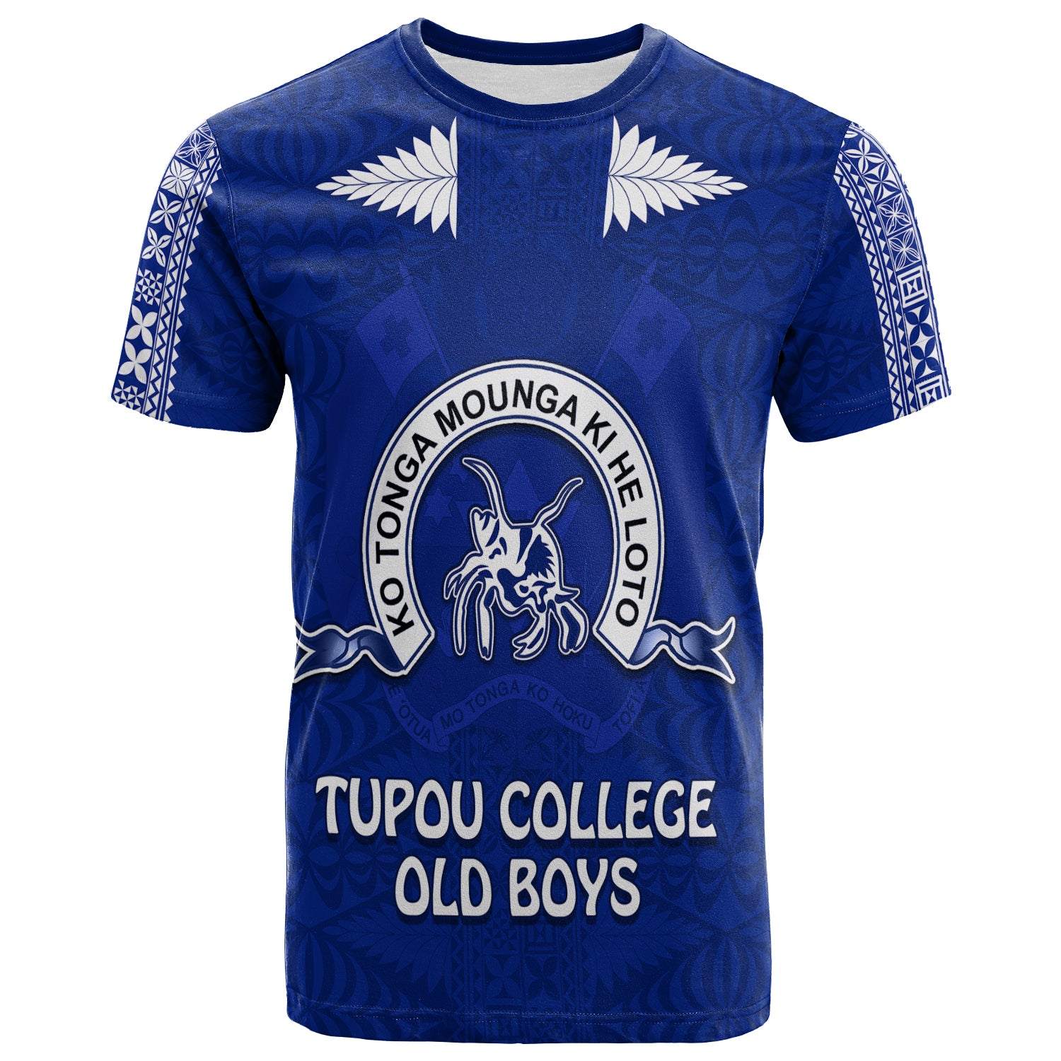 Tupou College T Shirt Always Proud of Old Boys Toloa LT13 Unisex Blue - Polynesian Pride