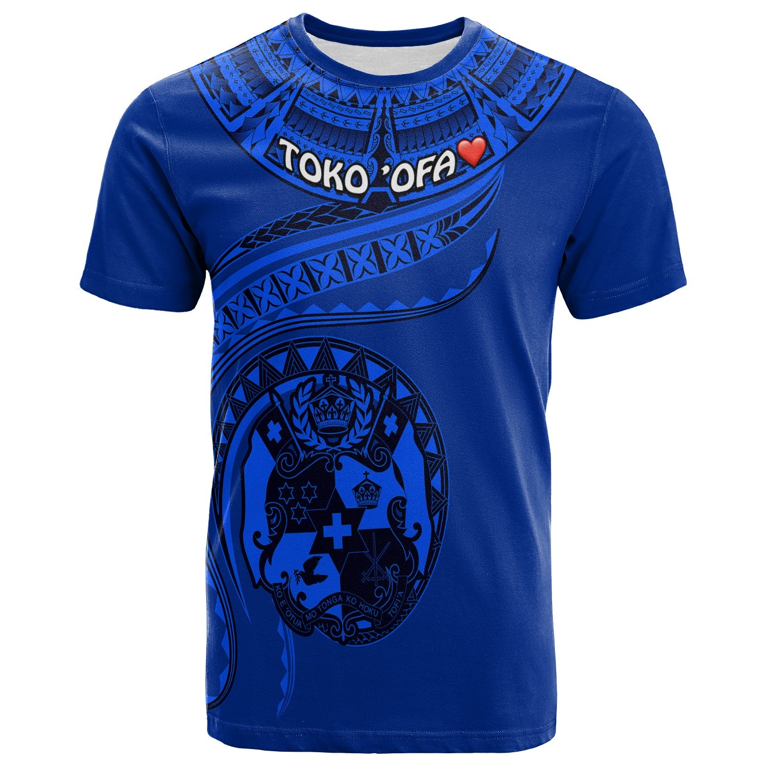 Custom (TOKO ofA) Tonga Polynesian T Shirt Tonga Waves Blue LT13 Unisex Blue - Polynesian Pride