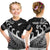 (Custom Personalised) New Zealand Rugby Maori T Shirt Kid Silver Fern Koru Vibes - Black LT8 - Polynesian Pride