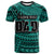 Custom Happy Fathers Day T Shirt Polynesian Patterns Green Style LT6 Green - Polynesian Pride