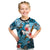 (Custom Personalised) Hammerhead Shark T Shirt Kid Hawaii Style Blue LT6 - Polynesian Pride