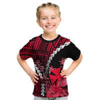(Custom Personalised)Wallis and Futuna T Shirt KID Polynesian Style Red Color LT6 Youth XL Size14 - Polynesian Pride