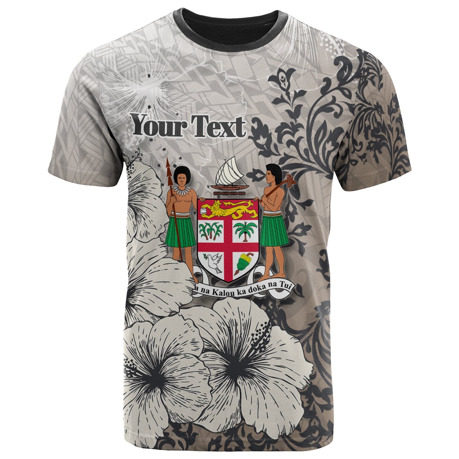 Fiji T Shirt Custom Vintage Luxury Floral Style Unisex Art - Polynesian Pride