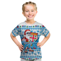 Fiji Christmas T Shirt Kid Cool Santa Claus LT6 Youth XL Size14 - Polynesian Pride