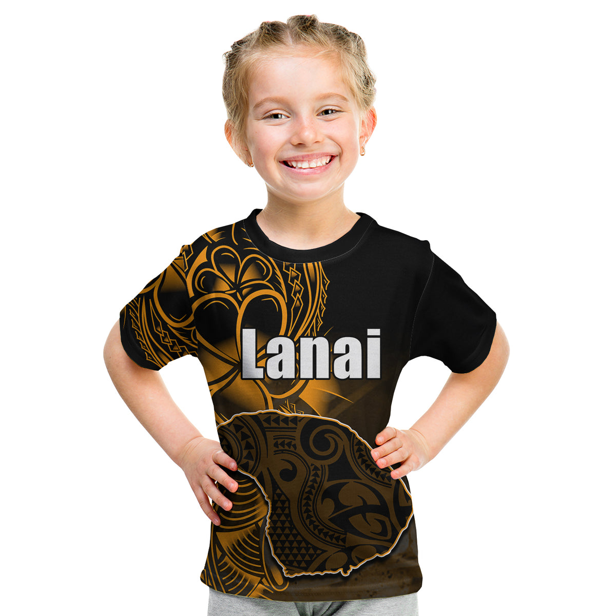 (Custom Personalised) Hawaiian Islands T Shirt Kid Lanai LT6 Youth XL Size14 - Polynesian Pride