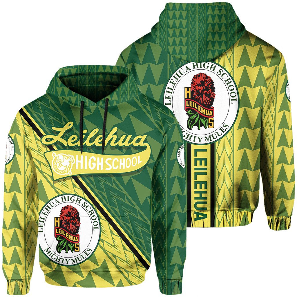 Leilehua High Hoodie Energetic AH Unisex Green - Polynesian Pride