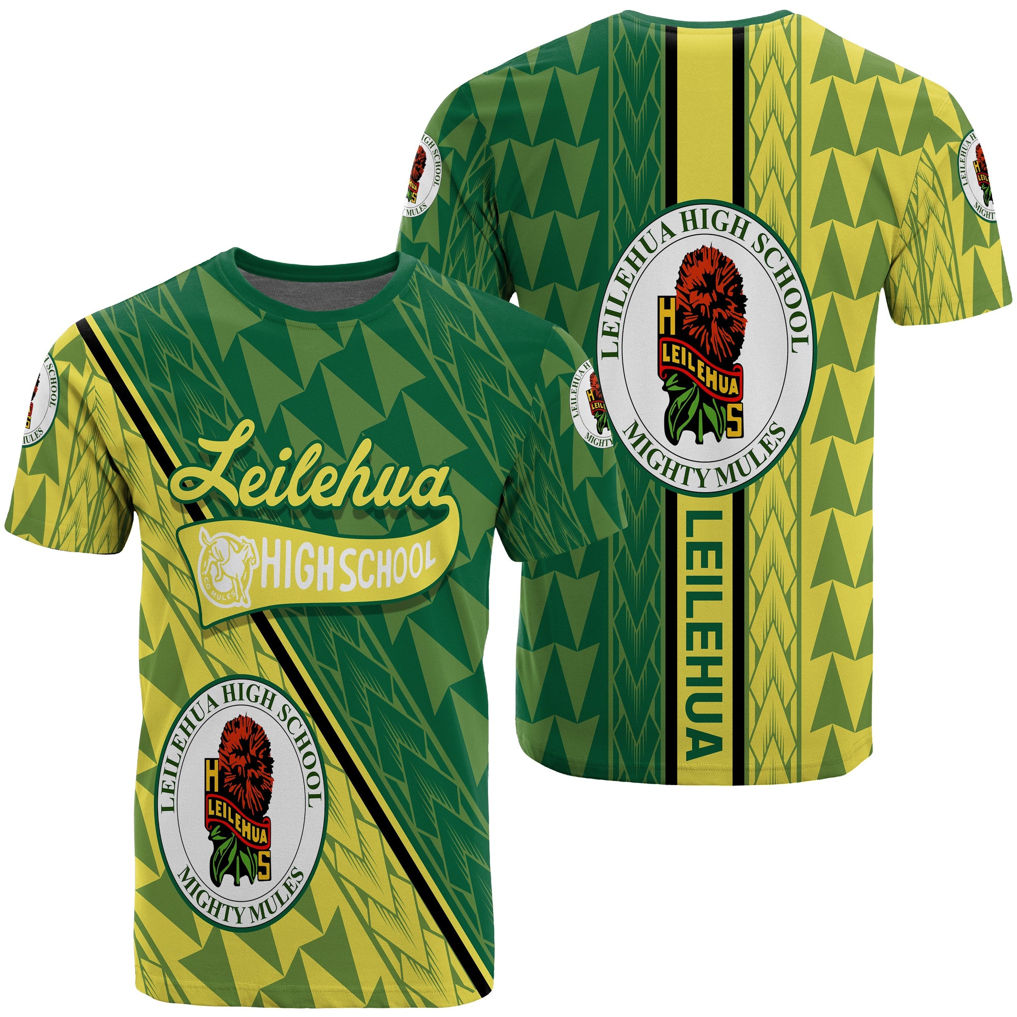 Hawaii Leilehua High T Shirt Energetic Unisex Green - Polynesian Pride