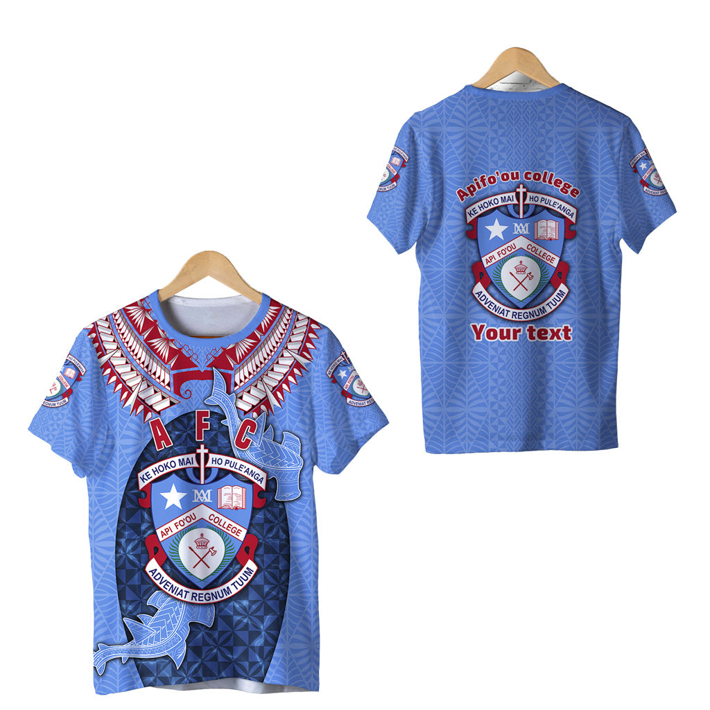 Custom Tonga Apifoou College T Shirt Special Style LT16 Unisex Blue - Polynesian Pride