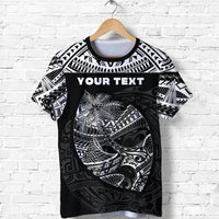 Custom Guam Rugby T Shirt Polynesian Patterns Black Ver.2 LT16 - Polynesian Pride