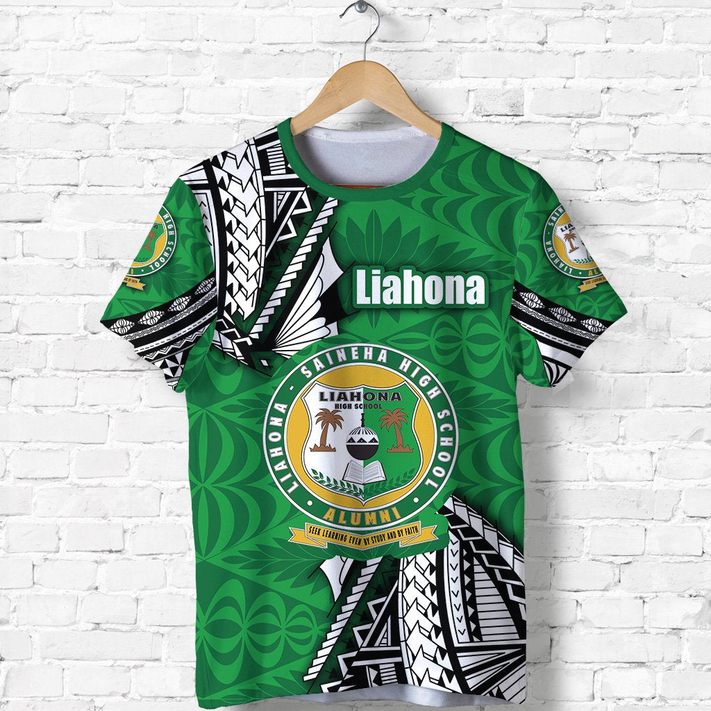 Custom Liahona Tonga T Shirt Polynesian Style Unisex Green - Polynesian Pride